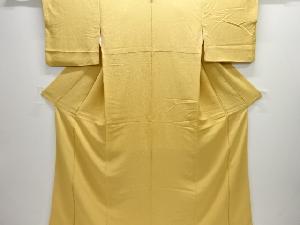 織柄一つ紋色無地着物